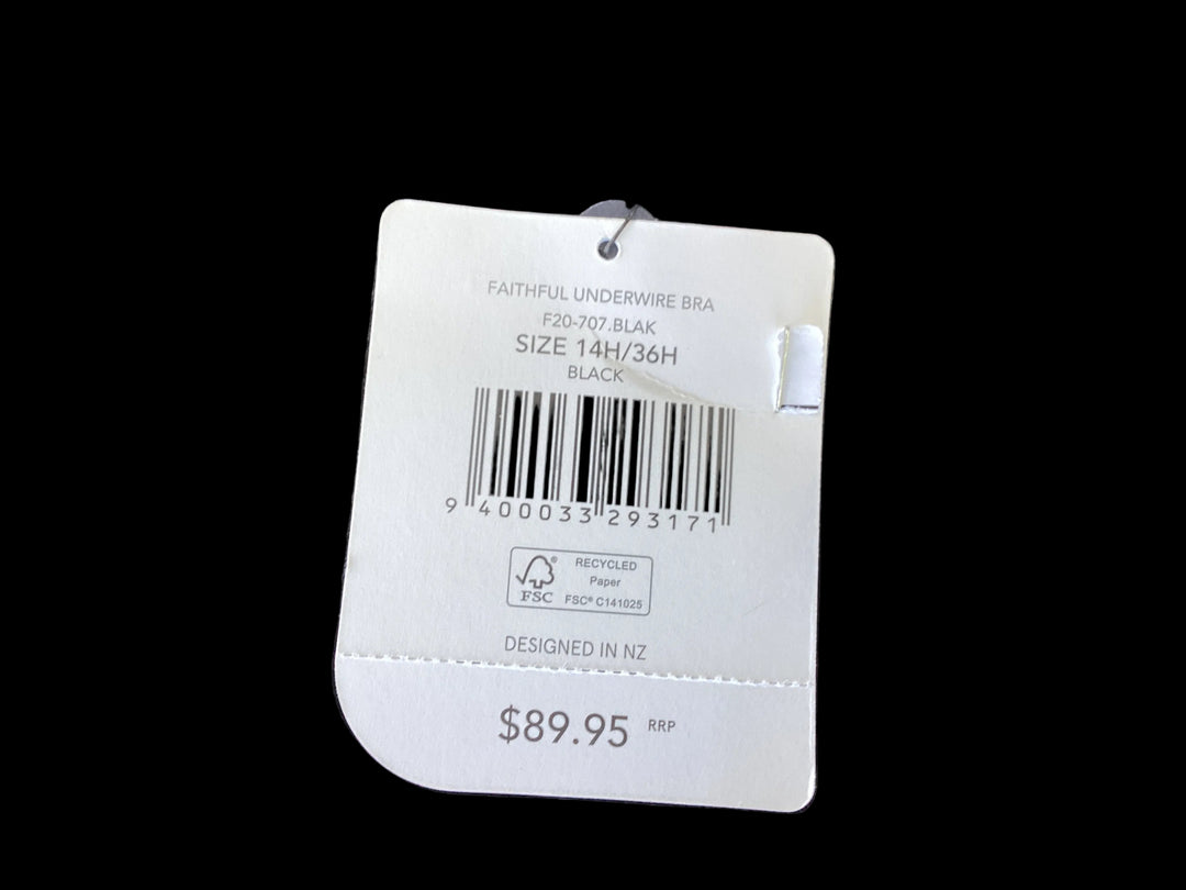 Fayreform Black brand new Bra 14 H