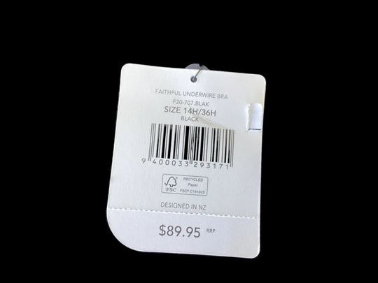 Fayreform Black brand new Bra 14 H