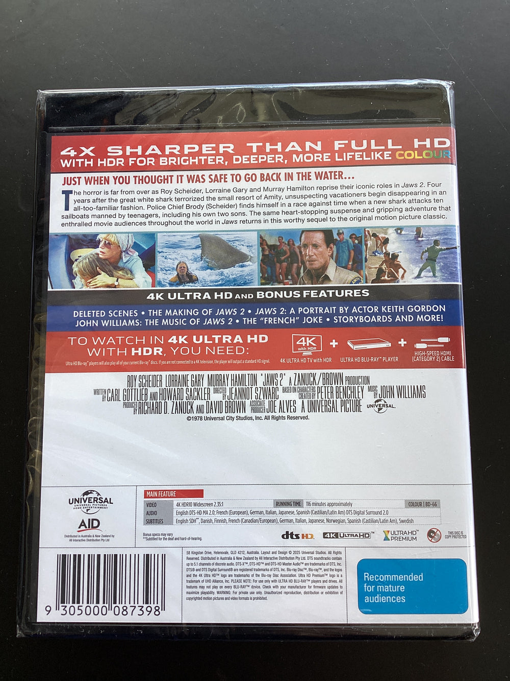 Jaws 2 DVD -brand new