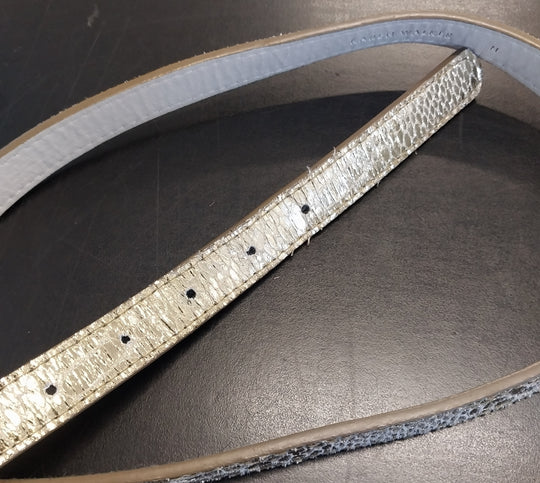 Karen Walker Gold Faux Snakeskin Pattern Belt Size M