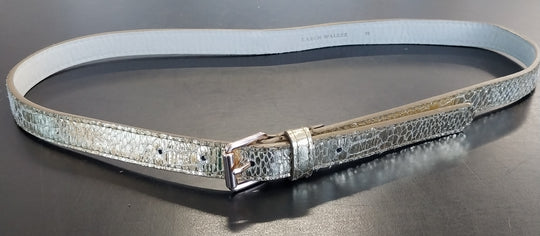 Karen Walker Gold Faux Snakeskin Pattern Belt Size M