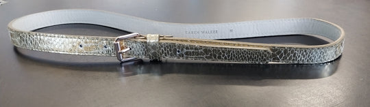 Karen Walker Gold Faux Snakeskin Pattern Belt Size M