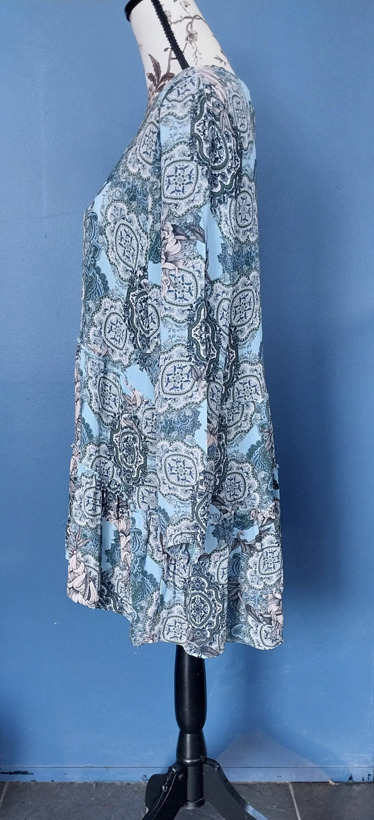 Loobies Story Long Sleeve Tiered Top Size 14