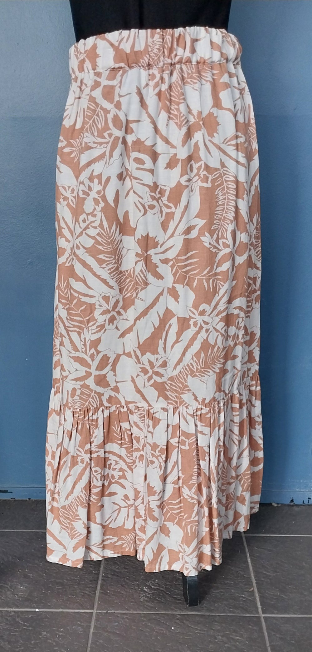 SEED Heritage Linen Mix Long Skirt Size 12