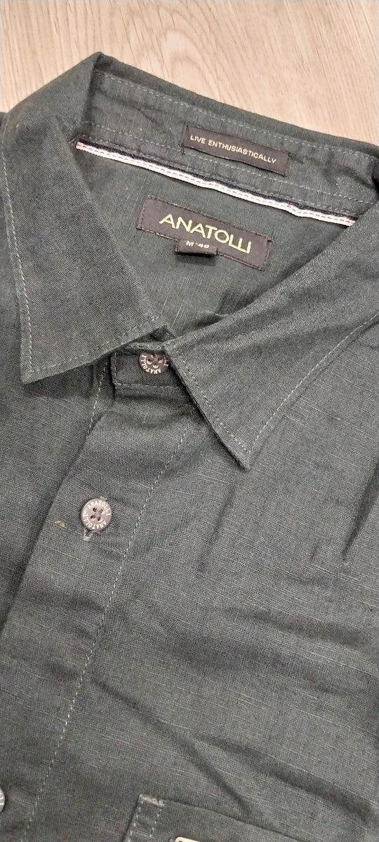 Anatolli Mens Shirt Deep Green Linen Mix Size M-40