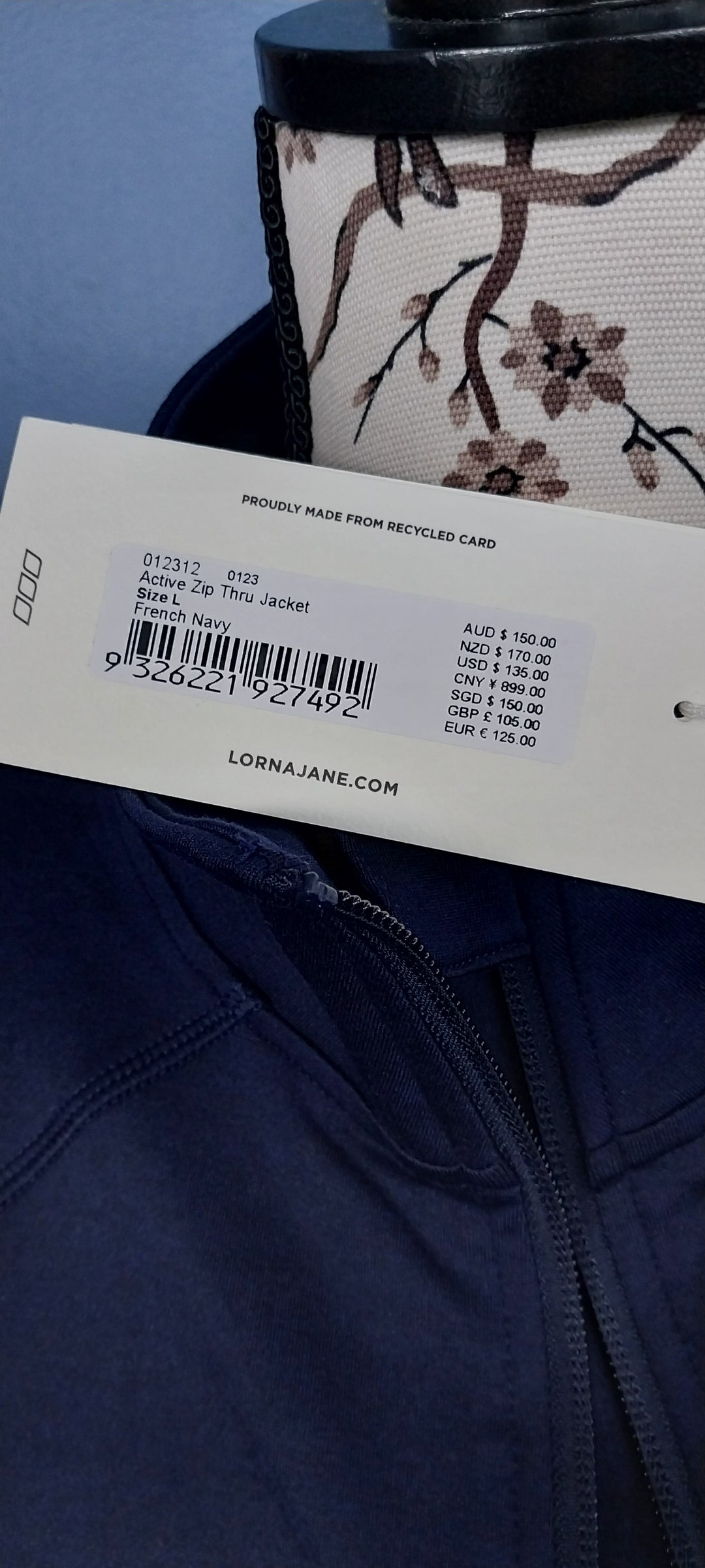 Lorna Jane Active Zip Thru Jacket Womens Size L BNWT