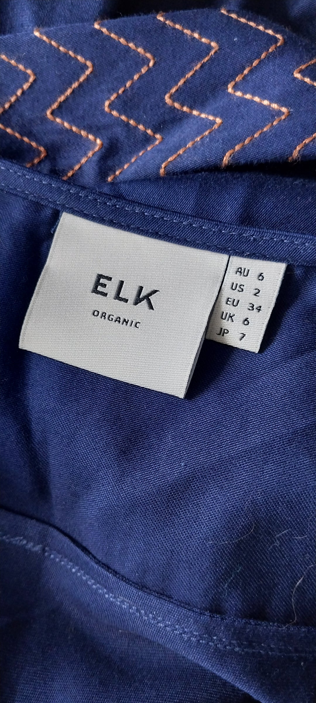 ELK Royal Blue Dress  100% Organic Cotton