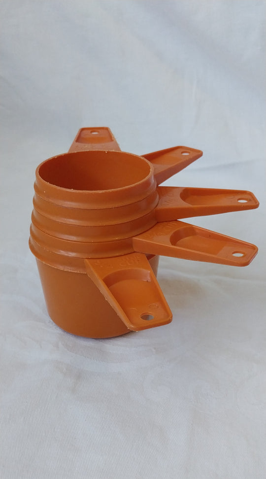 Vintage Tupperware Orange Measuring Cups