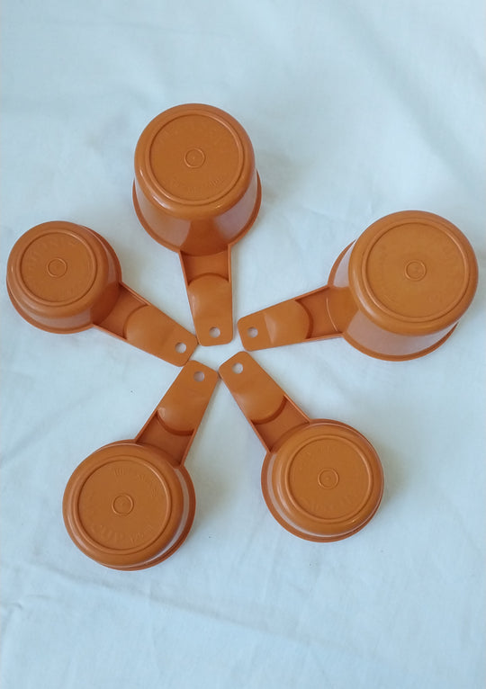 Vintage Tupperware Orange Measuring Cups