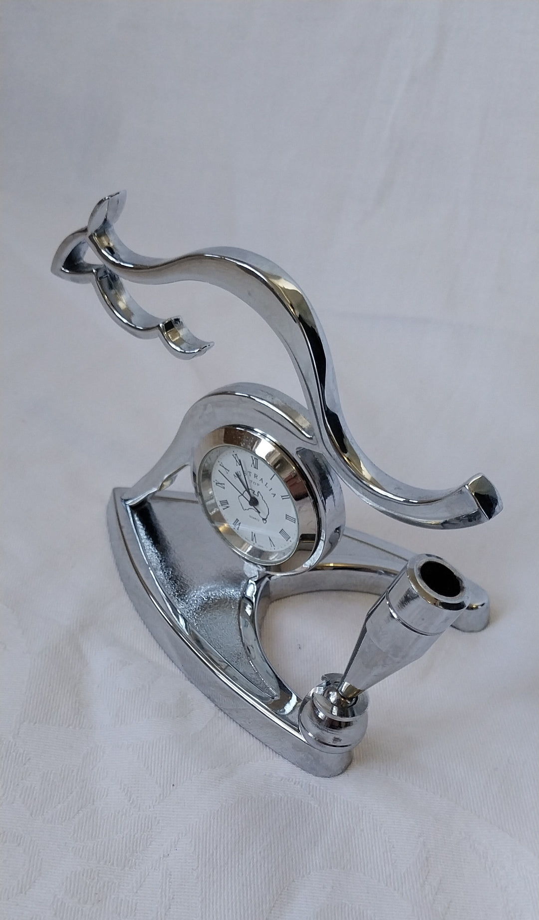 Vintage Desk Clock & Pen Holder