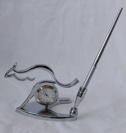 Vintage Desk Clock & Pen Holder
