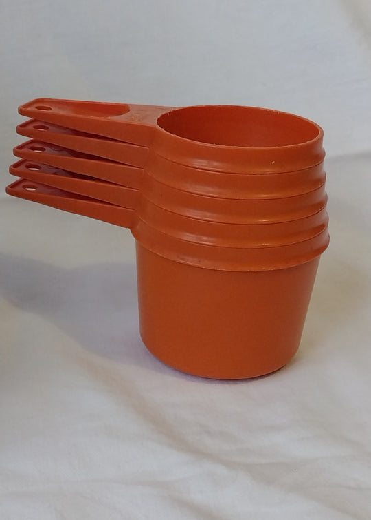 Vintage Tupperware Orange Measuring Cups