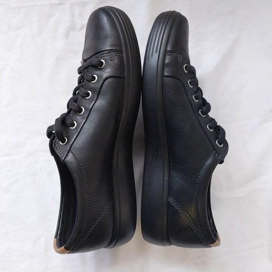 ECCO Mens Black Leather Sneaker size US 9 EUR 43