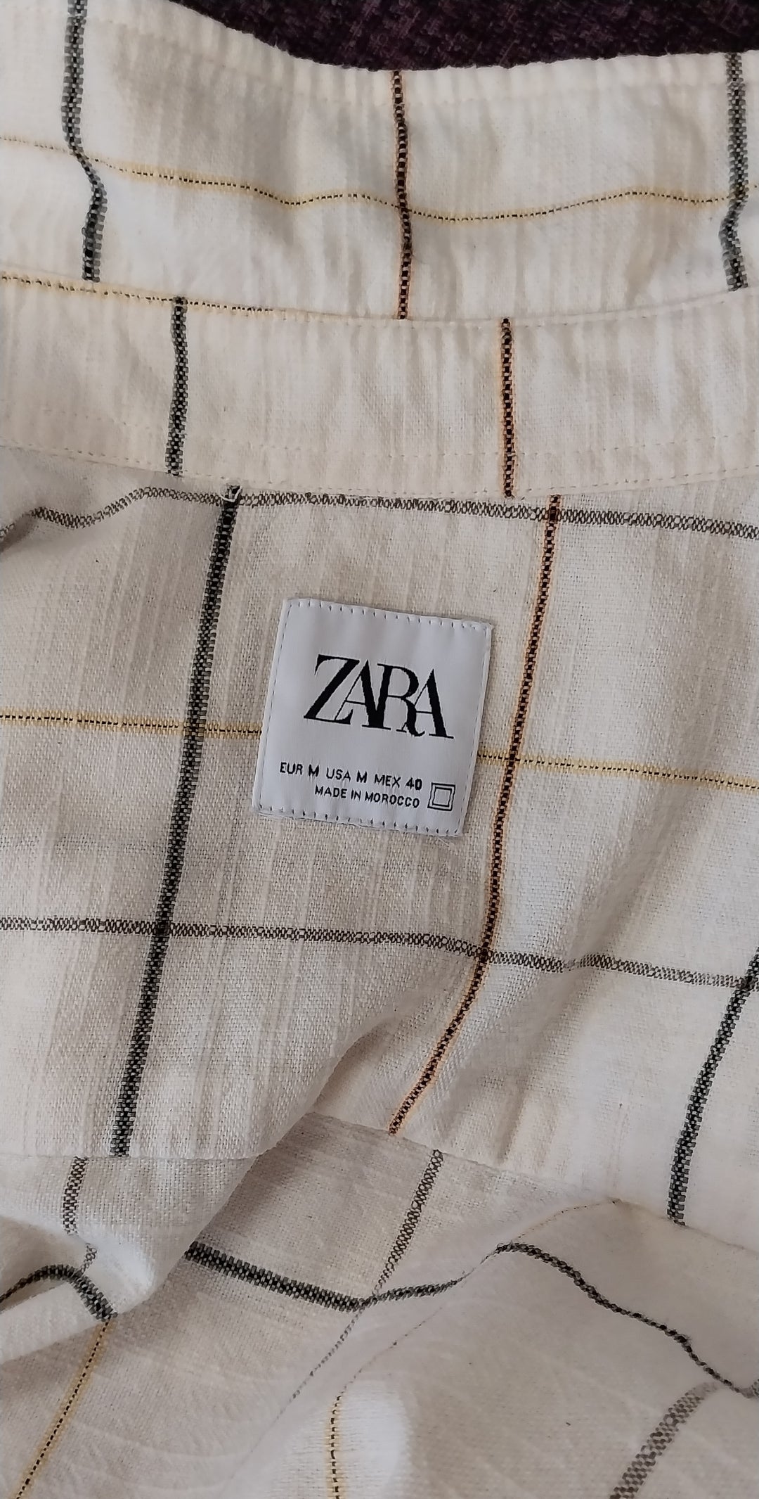 Zara Mens Cotton/Polyester Mix Long Sleeve Shirt Size M