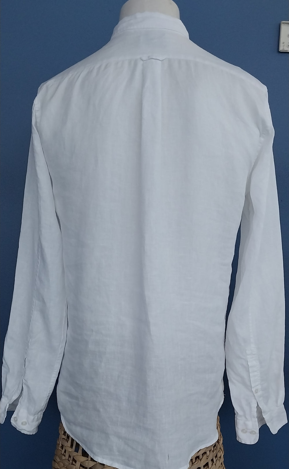 Industrie 100% Linen Long Sleeve Shirt White Size S
