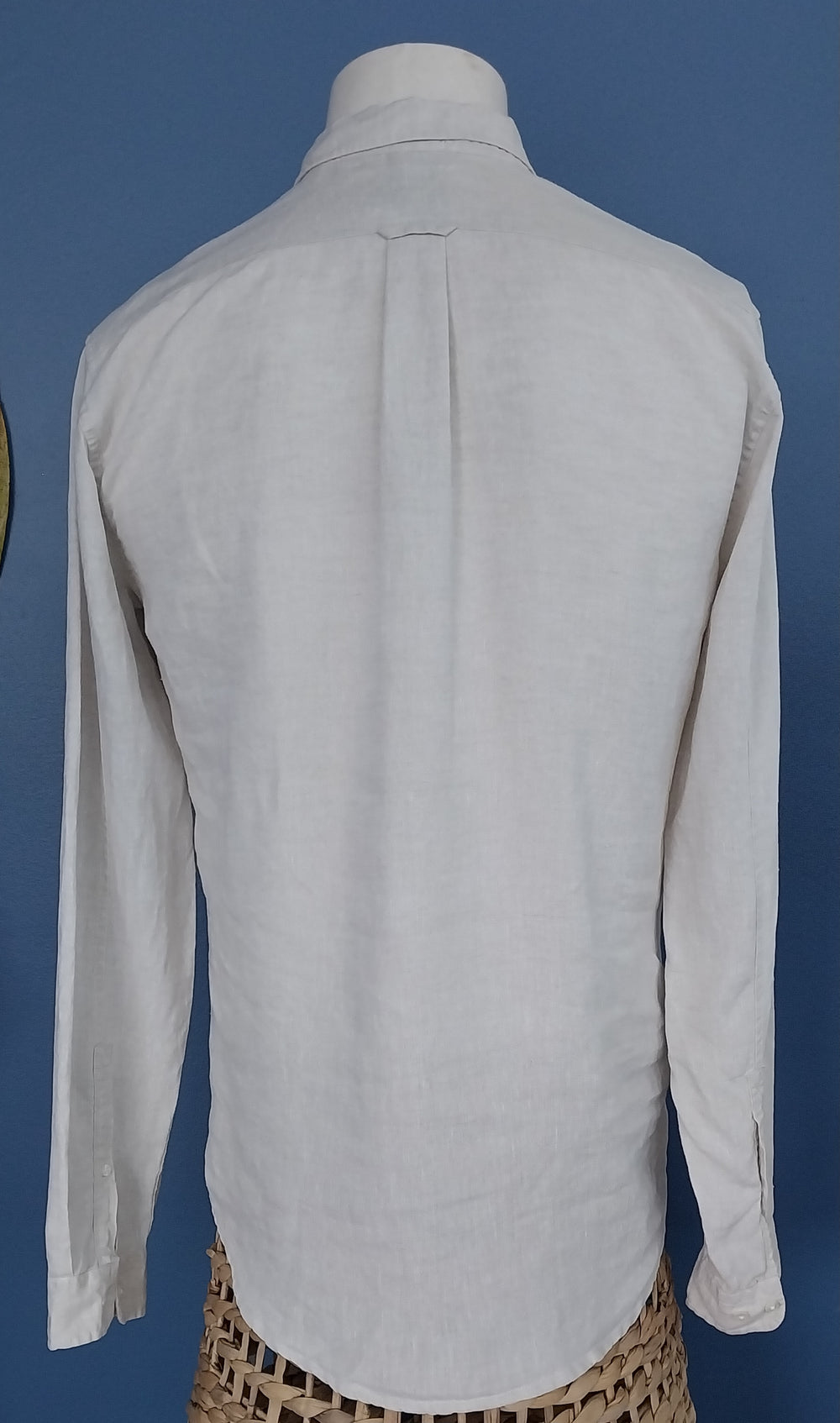 Industrie 100% Linen Long Sleeve Shirt Oatmeal Size S