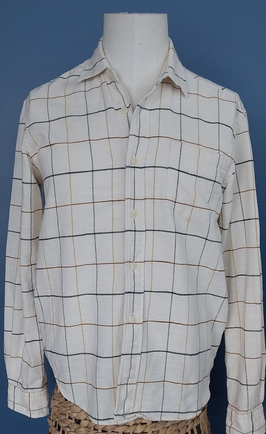 Zara Mens Cotton/Polyester Mix Long Sleeve Shirt Size M