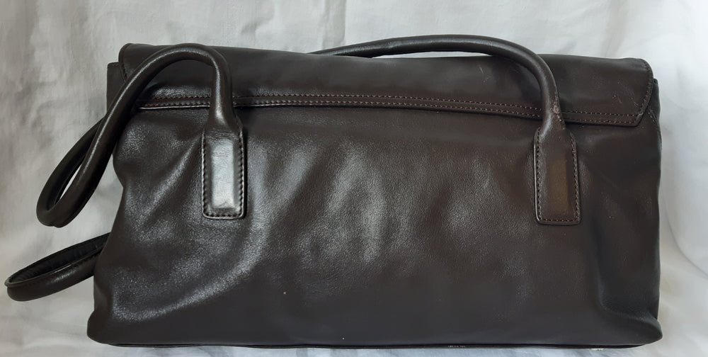 Oroton brown leather shoulder bag