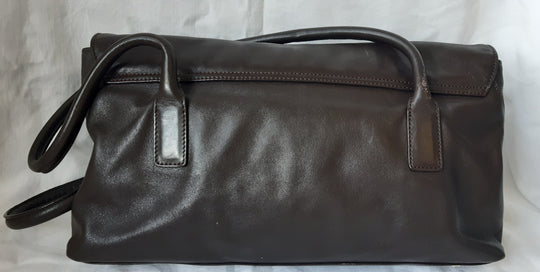 Oroton brown leather shoulder bag