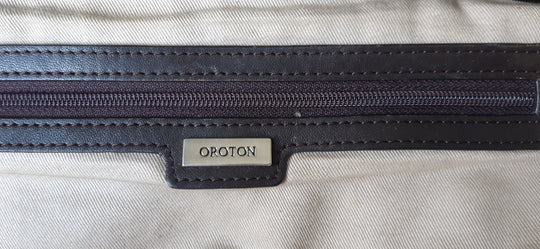 Oroton brown leather shoulder bag