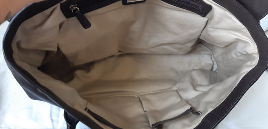 Oroton brown leather shoulder bag