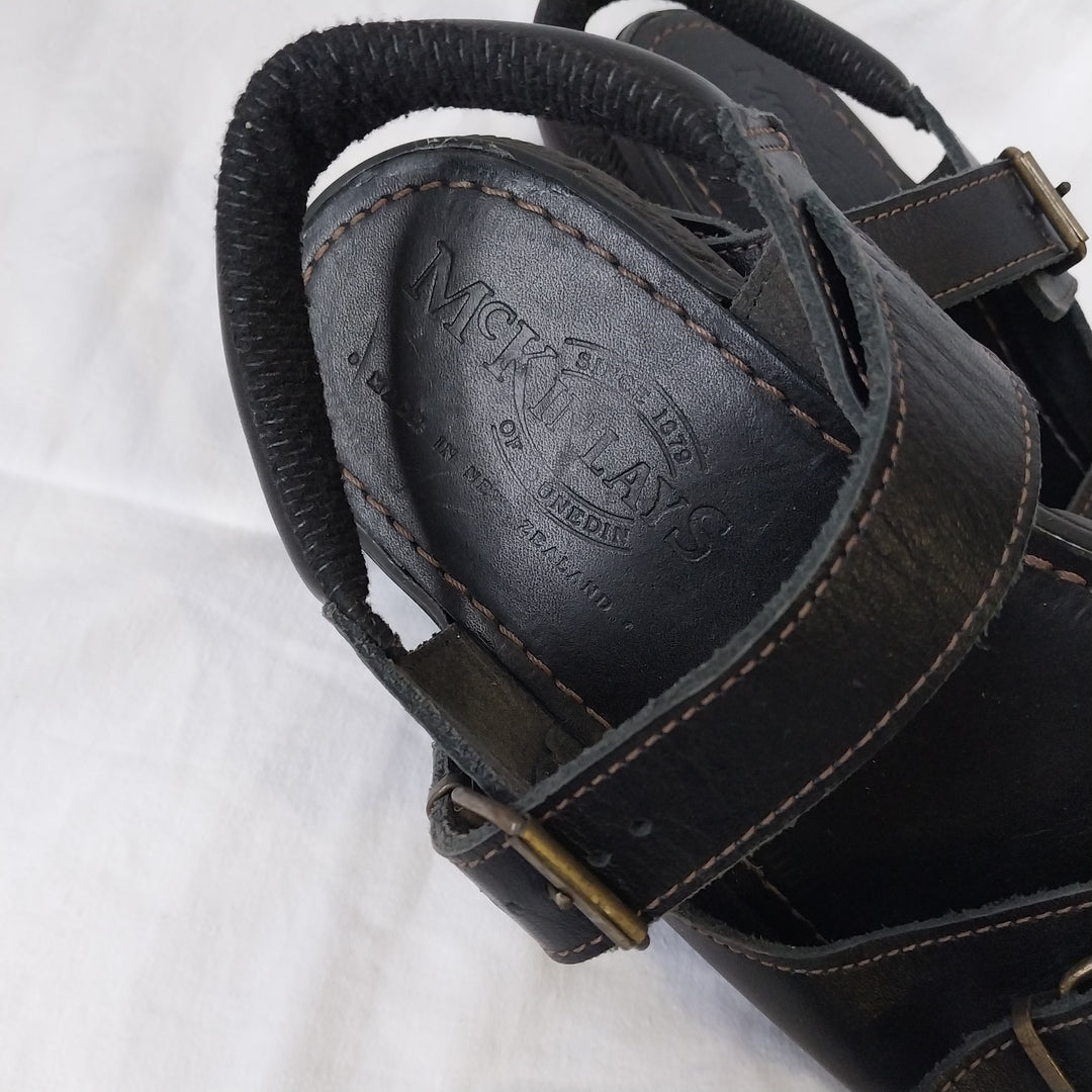McKinlays Leather Sandals Size 42 Black