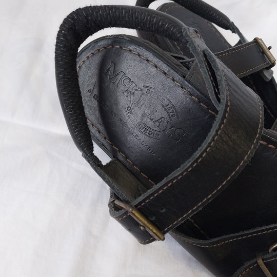 McKinlays Leather Sandals Size 42 Black