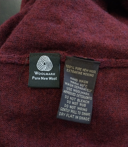 Rodd & Gunn Burgundy Merino Jumper size L