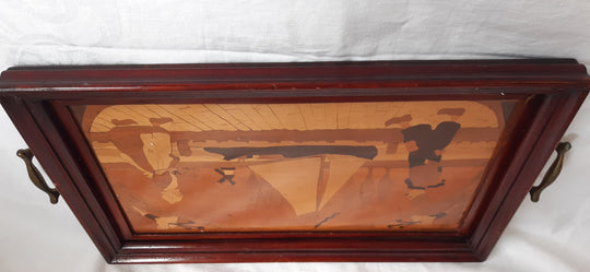 Vintage wooden serving tray