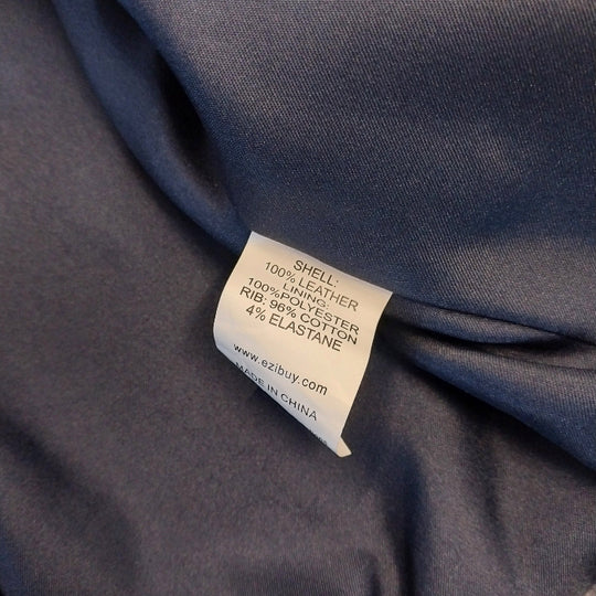 Capture Size 22 Women's Navy Leather Jacket