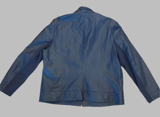 Capture Size 22 Women's Navy Leather Jacket