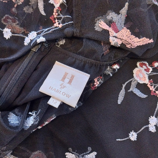 H by Harlow Embroidered Mesh Dress Size 12