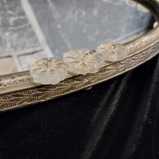 MCM Footed Vanity Mirrored Tray