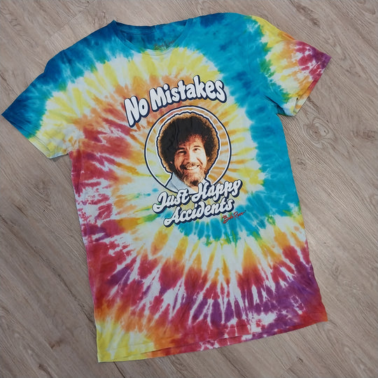 Bob Ross Tie Dyed T Shirt Size S