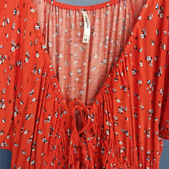 Huffer Red Maxi Dress Size 12