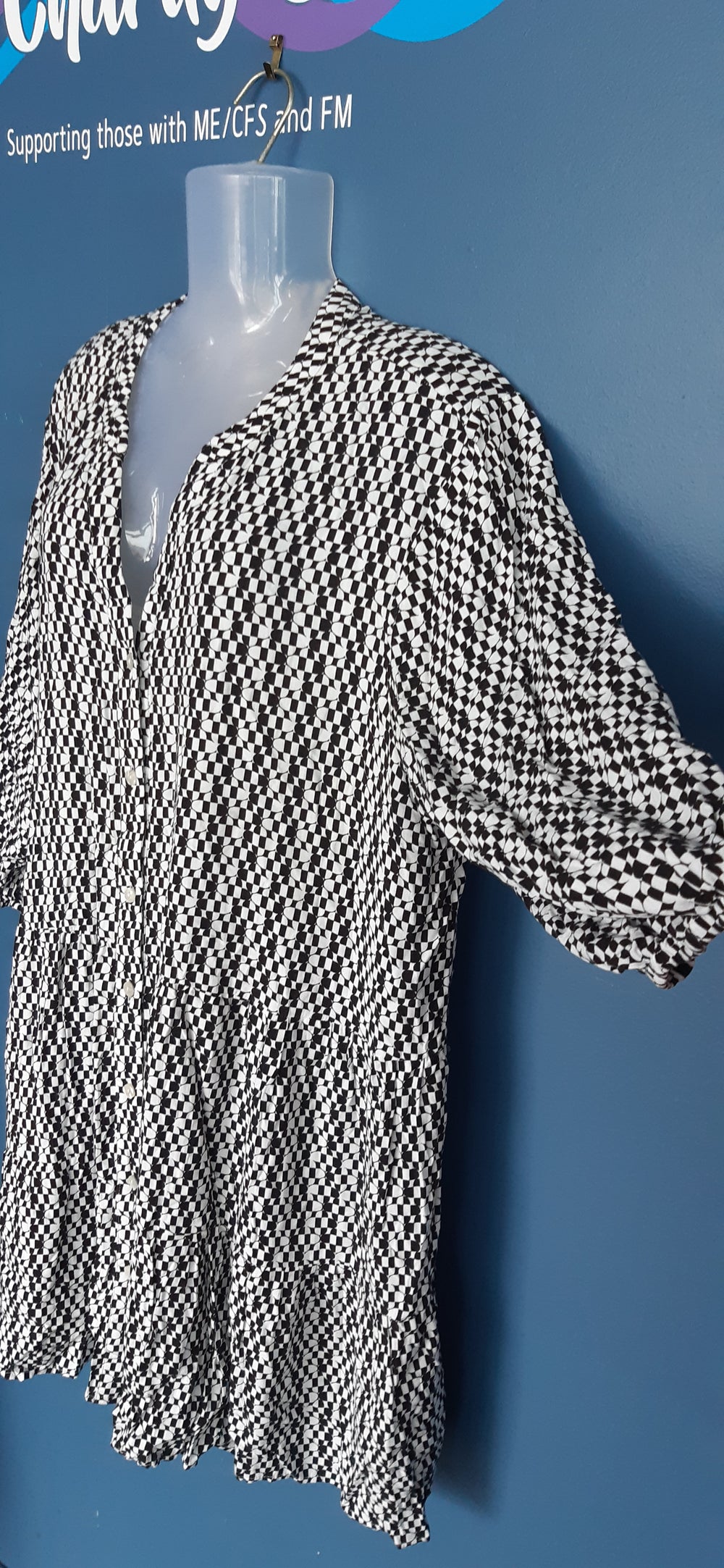 Black/white top/dress size 18