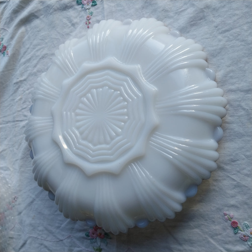 Vintage Fire King Oven Ware Milk Glass USA Serving Plate 2