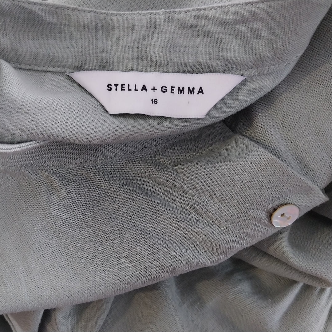 Stella & Gemma size 16 Soft Green Balloon Sleeve Shirt