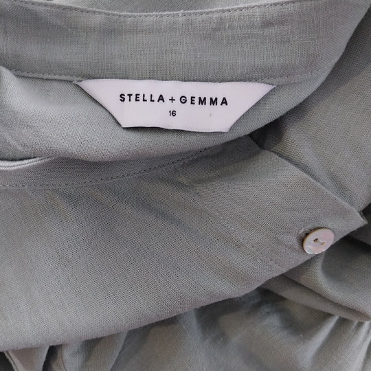 Stella & Gemma size 16 Soft Green Balloon Sleeve Shirt
