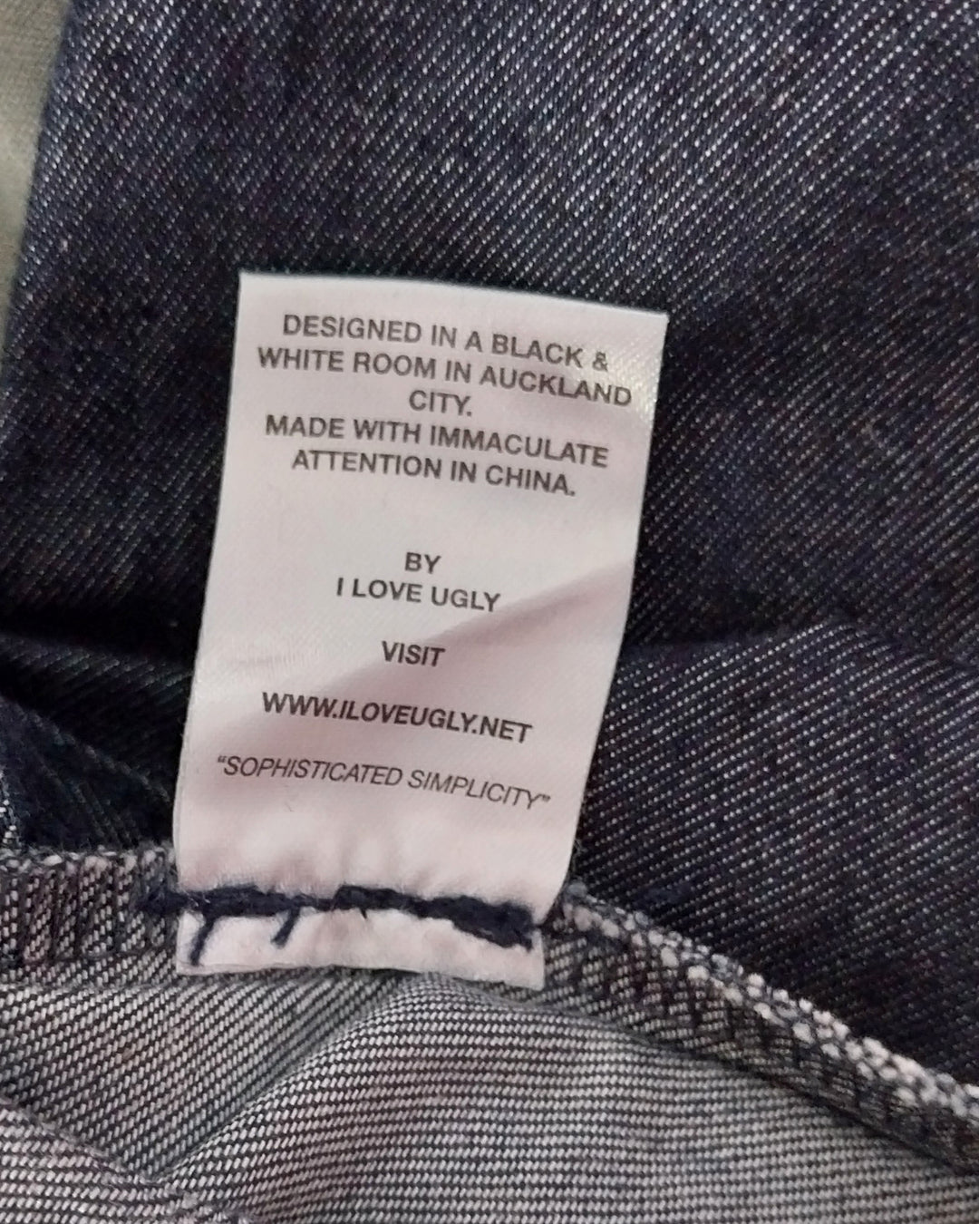I love ugly Mens Denim Pants Size XL