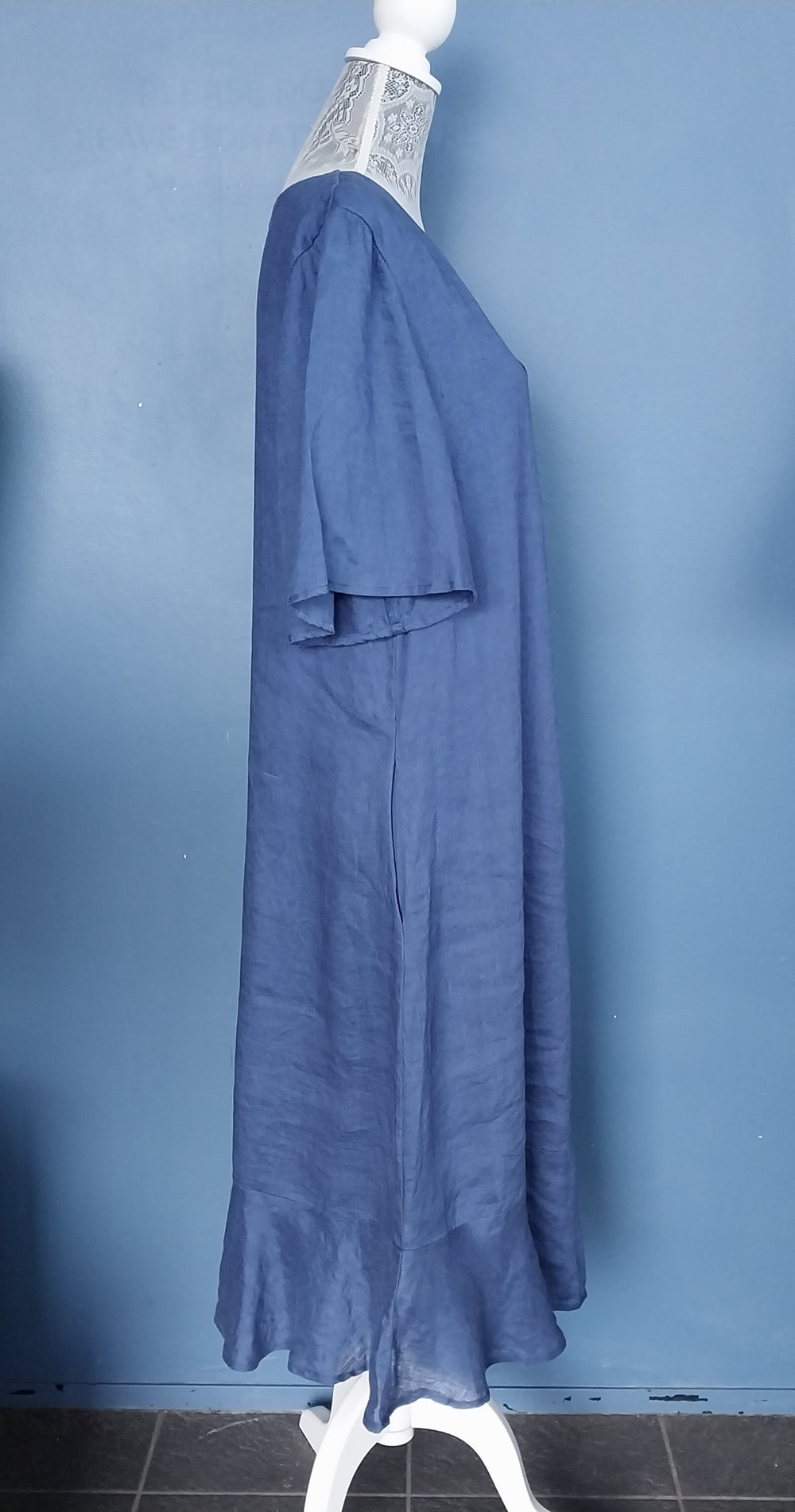 Fate + Becker Blue Linen Dress size 18 Aus