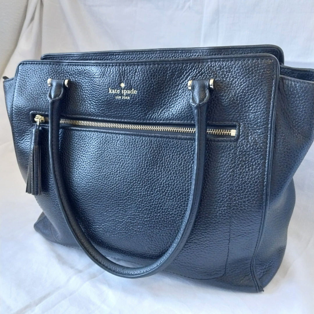 Kate Spade Chester Street Allyn Large Tote Bag Black Leather