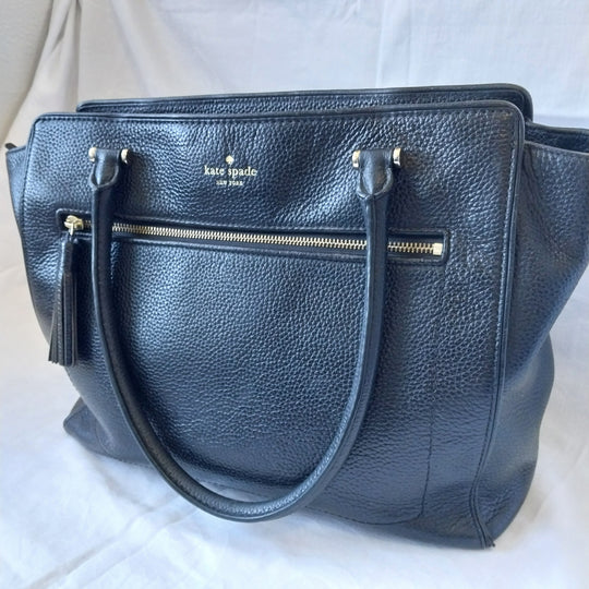 Kate Spade Chester Street Allyn Large Tote Bag Black Leather