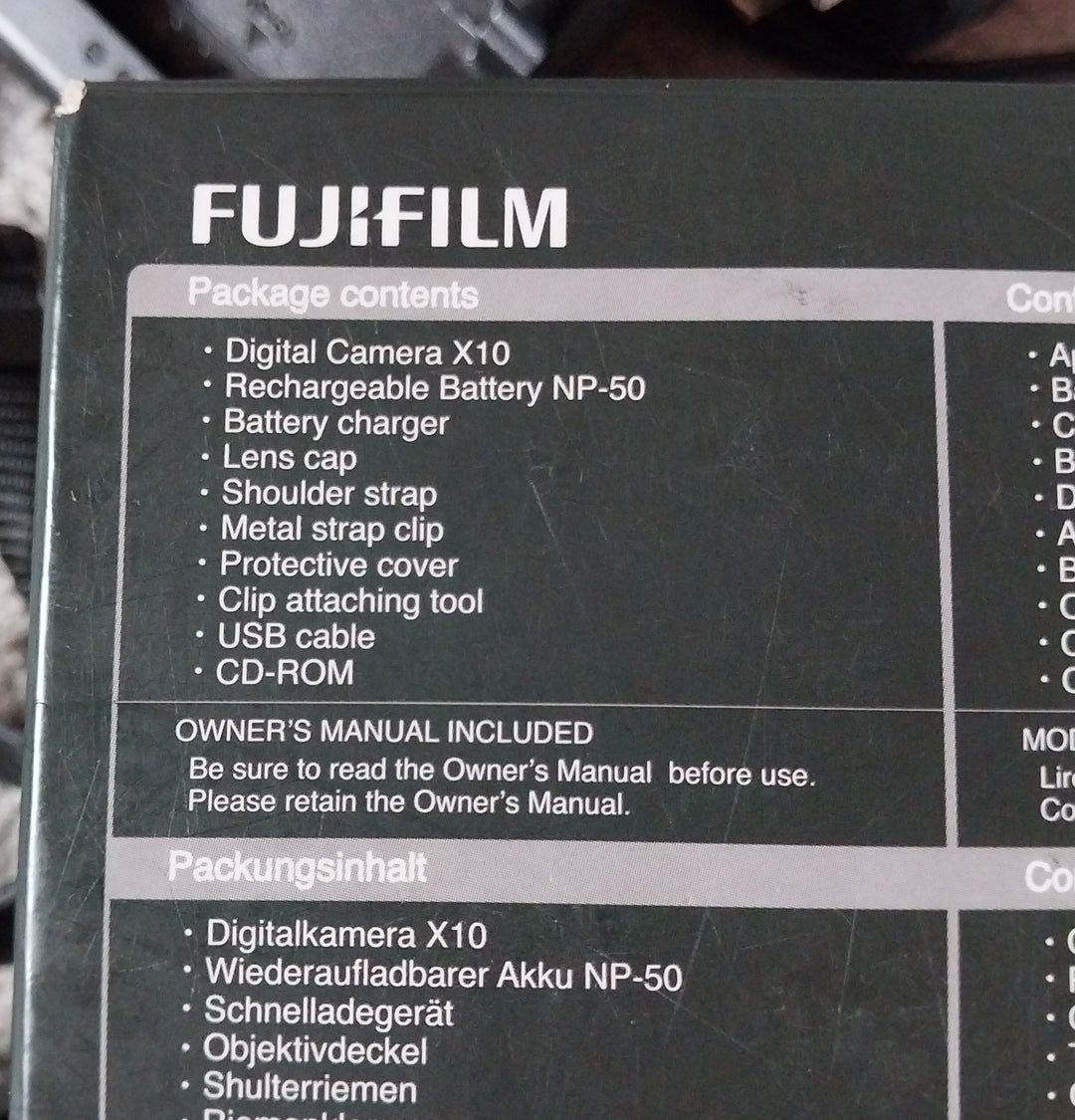 Fujifilm X10 Black Compact Digital Camera  Made In Japan