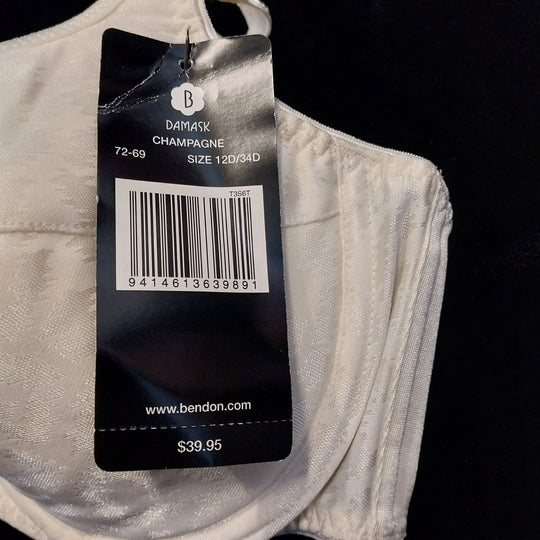 Three Bendon Bras Sz 12 D BNWT