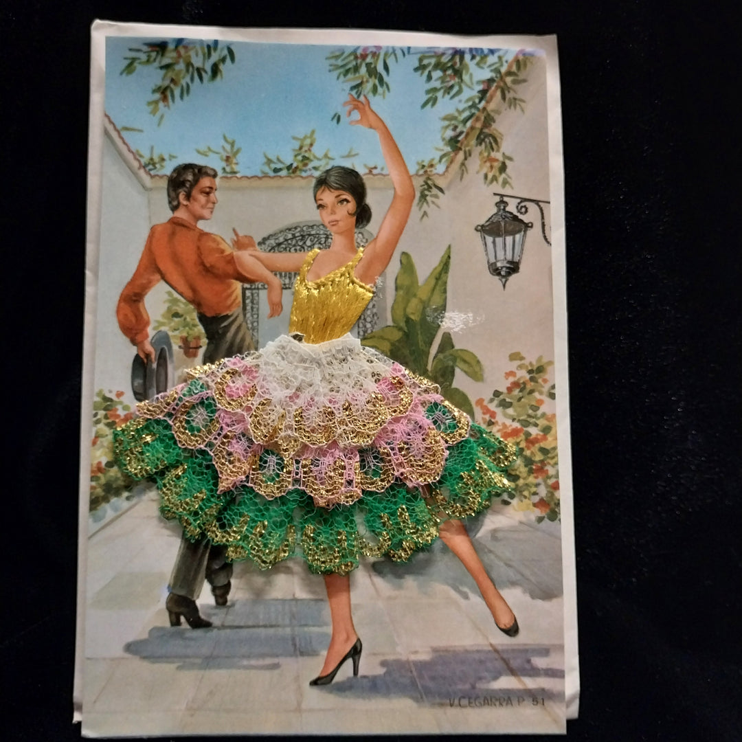 Vintage Postcards Featuring Flamenco Dancers 4 X