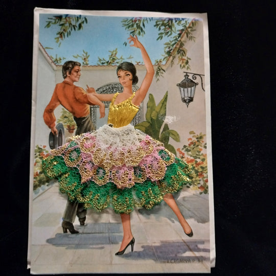 Vintage Postcards Featuring Flamenco Dancers 4 X