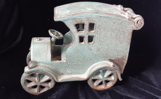 Hand made pottery Vintage car