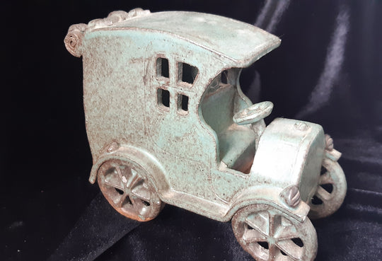Hand made pottery Vintage car