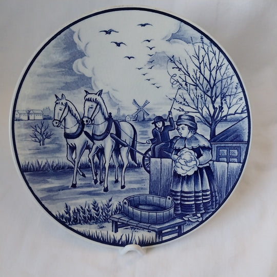 Royal Delft Dutch Countryside Scene Plate 19cm # 2